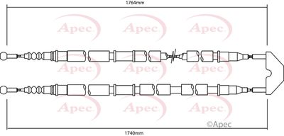 APEC Cable Pull, parking brake CAB1502