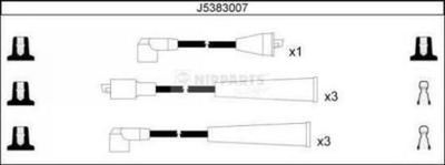 Комплект проводов зажигания NIPPARTS J5383007 для MAZDA 929