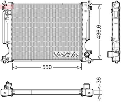Радиатор, охлаждение двигателя DENSO DRM51014 для LEXUS IS