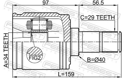 Joint Kit, drive shaft 0311-CRTLH