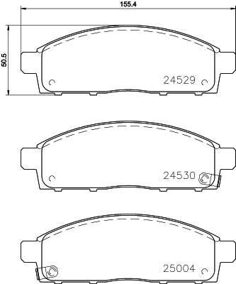 Комплект тормозных колодок, дисковый тормоз HELLA 8DB 355 028-611 для FIAT FULLBACK