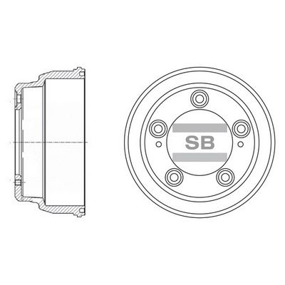 Тормозной барабан Hi-Q SD1035 для HYUNDAI H100