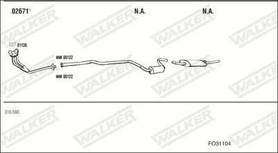 Изпускателна система WALKER FO31104