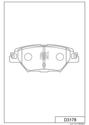 Комплект тормозных колодок, дисковый тормоз MK Kashiyama D3178 для MAZDA CX-9