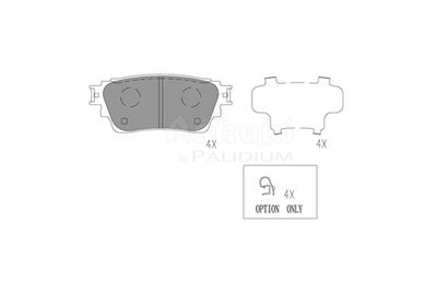Комплект тормозных колодок, дисковый тормоз ASHUKI by Palidium C003-17 для MITSUBISHI ECLIPSE	CROSS