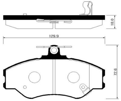 Комплект тормозных колодок, дисковый тормоз HSB GOLD HP0019 для HYUNDAI PORTER