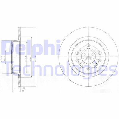 DELPHI BG4300 Тормозные диски для OPEL ASTRA H GTC (A04)