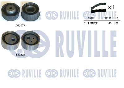 Комплект ремня ГРМ RUVILLE 550487 для MITSUBISHI COLT