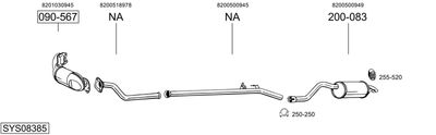 Układ wydechowy BOSAL SYS08385