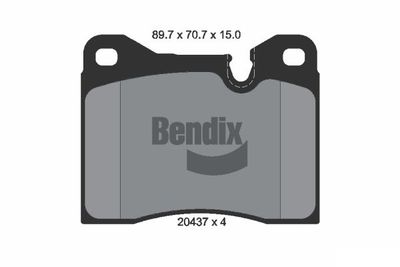 Комплект тормозных колодок, дисковый тормоз BENDIX Braking BPD1315 для ALFA ROMEO 6