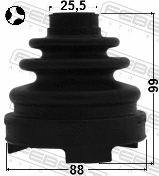 Bellow, drive shaft 0115-ACV40T