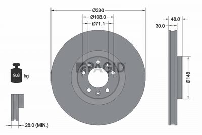 Tarcza hamulcowa PAGID 55834NC
