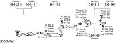 Изпускателна система BOSAL SYS09366