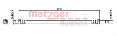 Тормозной шланг METZGER 4112057 для BMW i3