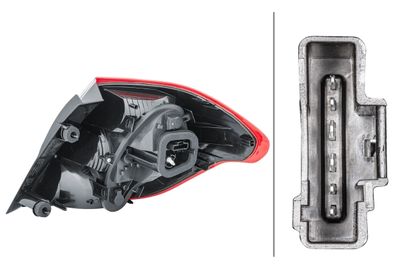 Achterlicht Links (extern, P21/5W/P21W, kleur indicator wit, kleur van het glas red) past: CITROEN C4 II Hatchback 5D 11.09-01.15