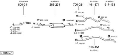 SISTEM DE ESAPAMENT BOSAL SYS14591