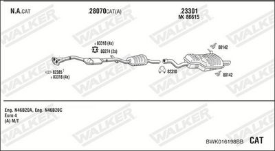 Изпускателна система WALKER BWK016198BB