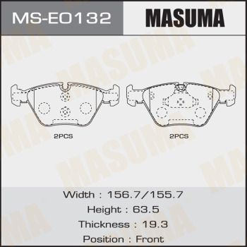 Комплект тормозных колодок MASUMA MS-E0132 для BMW X3
