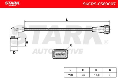 импулсен датчик, колянов вал STARK SKCPS-0360007