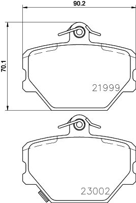 Комплект тормозных колодок, дисковый тормоз DON PCP1105 для SMART ROADSTER