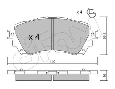 Bremsbelagsatz, Scheibenbremse