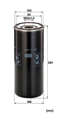 MANN-FILTER - Palivový filter MTU , WDK 11 102/5