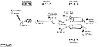 ABGASANLAGE BOSAL SYS10688