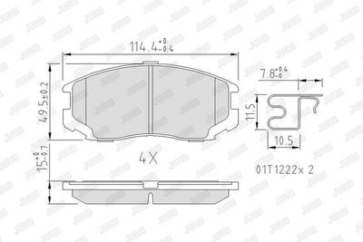 BREMSBELAGSATZ SCHEIBENBREMSE JURID 572441J 1
