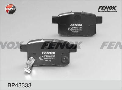 Комплект тормозных колодок, дисковый тормоз FENOX BP43333 для ACURA TSX