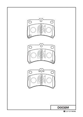 Комплект тормозных колодок, дисковый тормоз MK Kashiyama D0038M