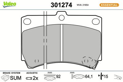 BREMSBELAGSATZ SCHEIBENBREMSE