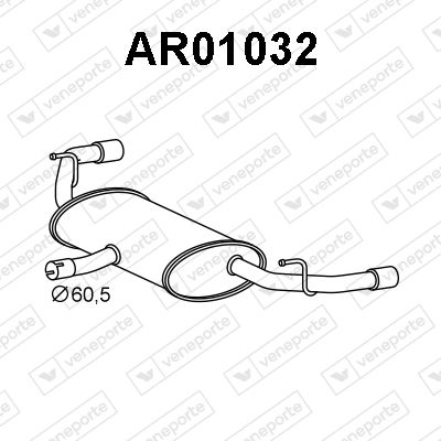 VENEPORTE AR01032 Глушитель выхлопных газов  для ALFA ROMEO GIULIETTA (940_) 2.0 JTDM (940.FXV11)