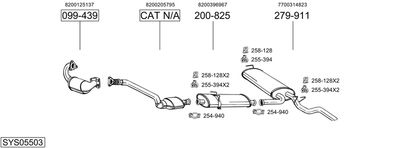Układ wydechowy BOSAL SYS05503