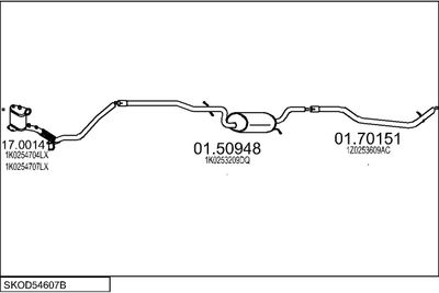 SISTEM DE ESAPAMENT MTS SKOD54607B031590