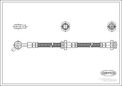 Тормозной шланг CORTECO 19030494 для NISSAN VANETTE