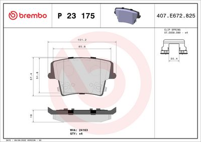 Brake Pad Set, disc brake P 23 175