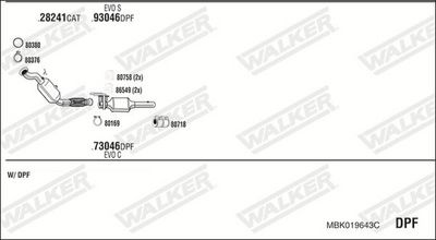SISTEM DE ESAPAMENT WALKER MBK019643C