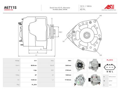 Generator AS-PL A6711S