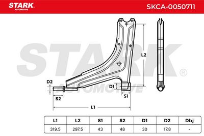 носач, окачване на колелата STARK SKCA-0050711