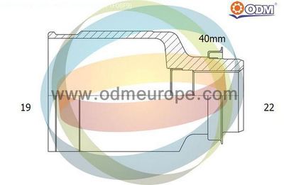 Шарнирный комплект, приводной вал Multiparts 14-306750 для SUZUKI SWIFT