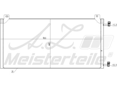 кондензатор, климатизация A.Z. Meisterteile AZMT-45-030-1202