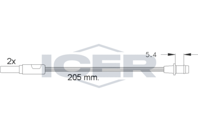 ICER 610185 E C Датчик износа тормозных колодок  для RENAULT 19 (Рено 19)