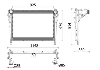 töltőlevegő-hűtő MAHLE CI 706 000P for MERCEDES-BENZ