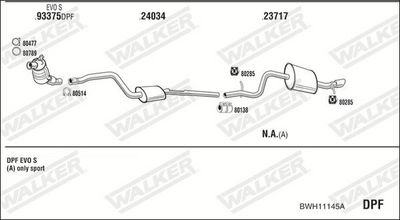 Изпускателна система WALKER BWH11145A