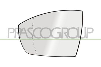 стъкло на огледало, външно огледало PRASCO FD7527514