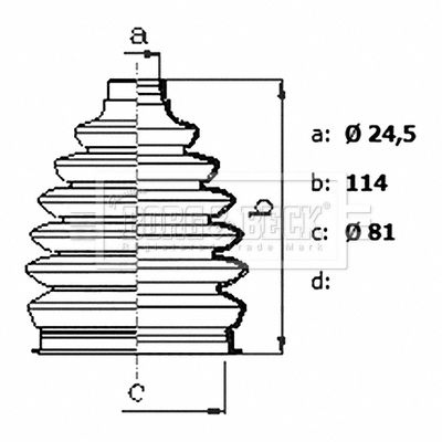 Bellow, drive shaft Borg & Beck BCB6422