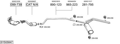 Układ wydechowy BOSAL SYS05847