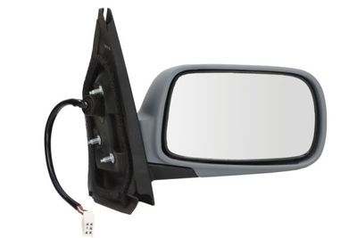Zijspiegel Rechts (elektrisch, in reliëf, met verwarming, under-coated) past: TOYOTA YARIS XP10 03.03-11.05