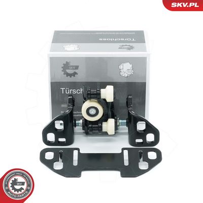 Ritinėlio kreiptuvas, atstumiamos durys