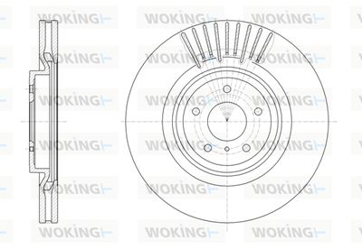 Тормозной диск WOKING D61508.10 для NISSAN 370Z